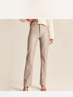 Abercrombie Ultra High Rise Leather Pants